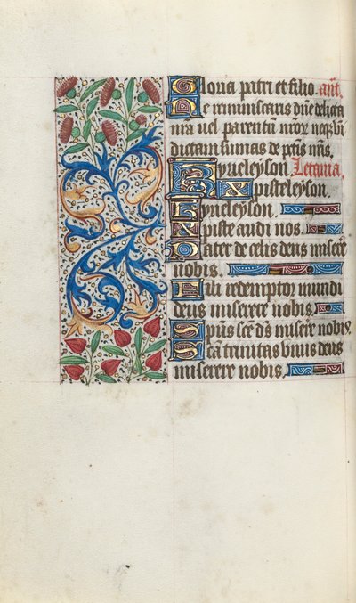 Timebok Bruk av Rouen: fol. 92v, ca. 1470. av Master of the Geneva Latini