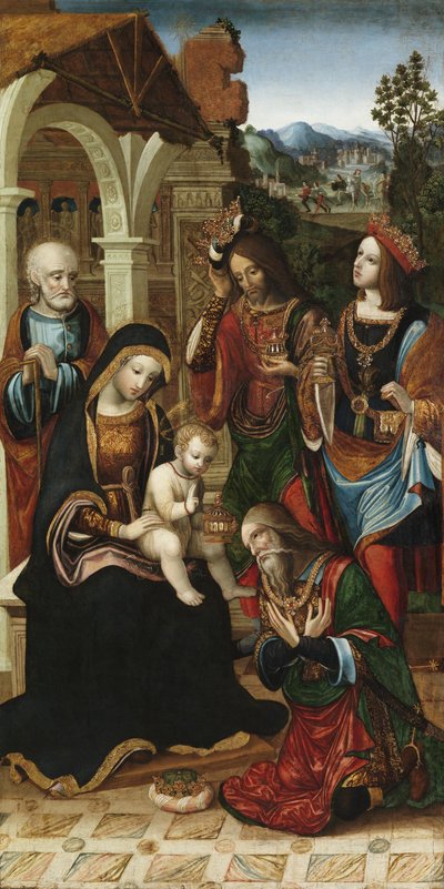 The Adoration of the Magi, ca. 1503-10 (olje på panel) av Master of the Glasgow Adoration