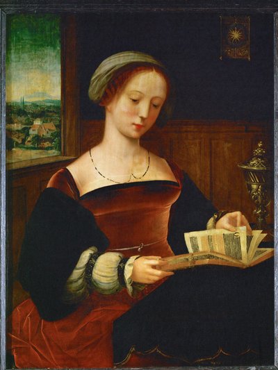 Den hellige Magdalena leser … av Master of the Half Figures
