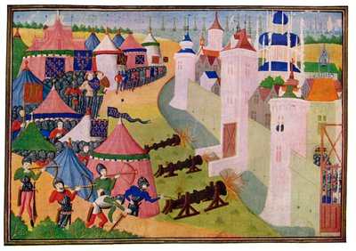 Angrepet på den sterke byen Afrique, 1400-tallet. av Master of the Harley Froissart
