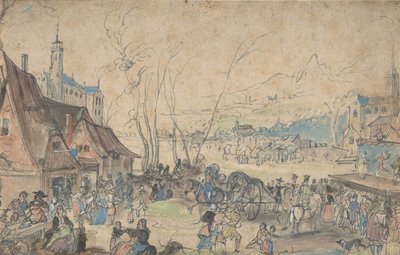Landsbymesse, 1500-tallet. av Master of the Hermitage Sketchbook