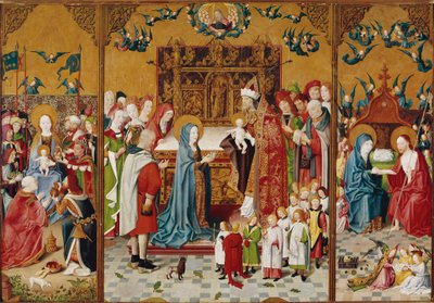 Altertavle med Marias syv gleder (Olje på tre av Master of the Holy Kinship