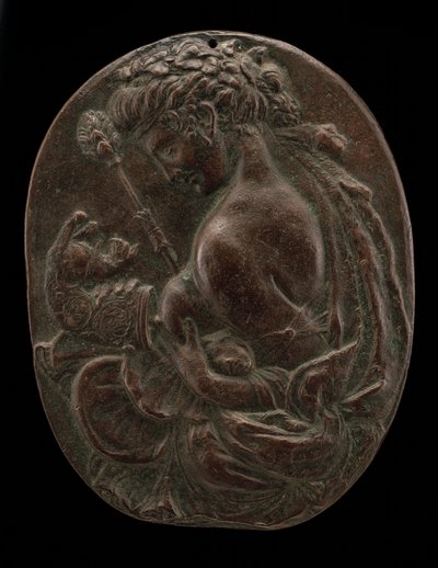 En Bacchante, sent på 1400- eller begynnelsen av 1500-tallet. av Master of the Martelli Mirror