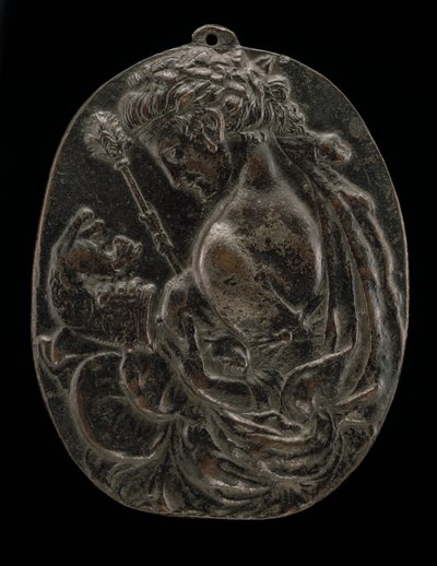 En Bacchante, sent på 1400- eller begynnelsen av 1500-tallet. av Master of the Martelli Mirror