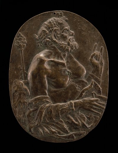 En satyr, sent på 1400- eller tidlig på 1500-tallet. av Master of the Martelli Mirror