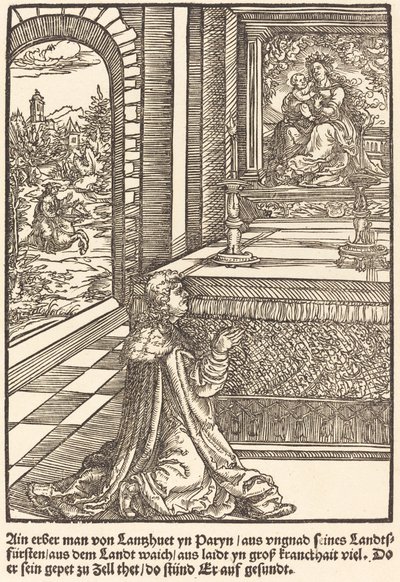 Ain erber mann von Lanshuet ... av Master of the Miracles of Mariazell