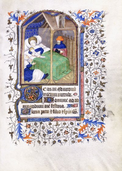 Fødsel, ca. 1430-1440 av Master of the Munich Golden Legend