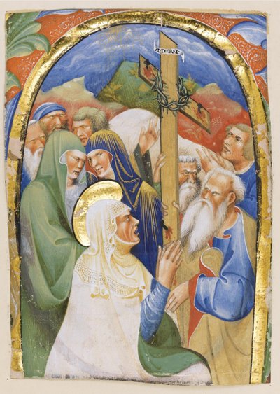 Funnet av det hellige kors. Fra et manuskript Gradual, c.1420 av Master of the Murano Gradual
