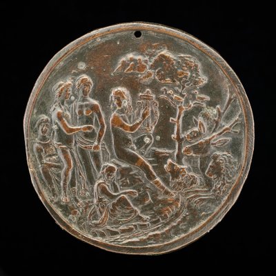 Orpheus Playing to the Animals, fjerde kvartal 1400-tallet. av Master of the Orpheus Legend