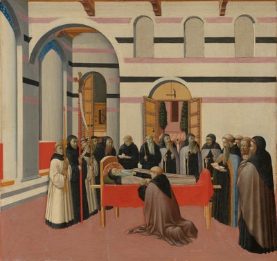 Den hellige Antonius#39; død, ca. 1430–1435 (tempera på poppelpanel) av Master of the Osservanza
