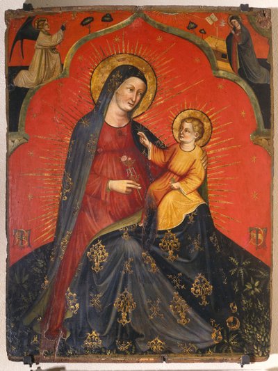 Madonna and Child and Annunciation, ca. 1390 (tempera på panel) av Master of the Pesaro Crucifix
