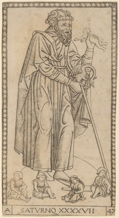 Saturno (Saturn) av Master of the S Series Tarocchi