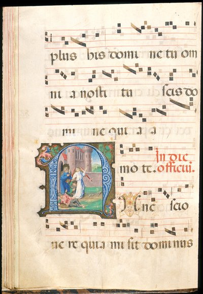St. Peter frigjort fra fengsel, f.58v fra et gradvis, sent 1400-tall (blekk, tempera og bladgull på pergament) av Master of the Saluces Hours (attr. to)