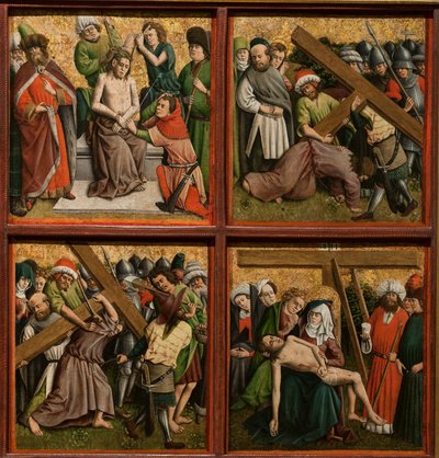Altertavle med The Passion of Christ, ca. 1440-tallet. av Master of the Schlägl Altarpiece