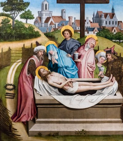 Kristi begravelse, ca. 1450/55 (tempera og olje på furuved) av Master of the Sterzing Altarpiece