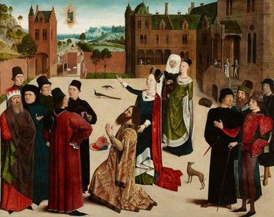 The Prophecy of the Tiburtine Sibyl, c.1473-c.1477 (maleri på eiketre) av Master of the Tiburtine Sibyl