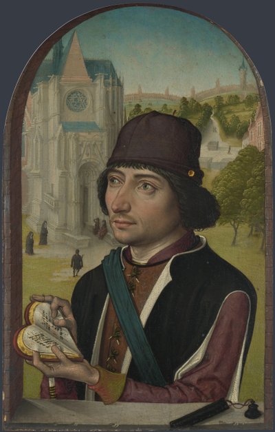 Portrett av en ung mann, ca. 1480 av Master of the View of St. Gudule