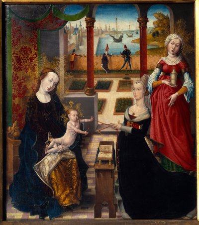 Jomfru og den hellige Maria Magdalena Maleri av Mesteren for utsikten over Sainte-Gudule (1400-tallet) (ec.flam.) 1475 Liege museum for fine kunster av Master of the View of St. Gudule