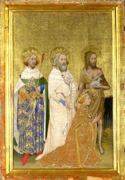Richard II av England med sine skytshelgener (det venstre innvendige panelet til Wilton Diptych) av Master of the Wilton Diptych