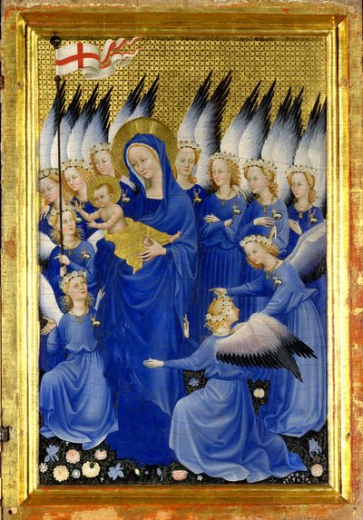 Jomfru og barn med engler (det høyre innvendige panelet til Wilton Diptych) av Master of the Wilton Diptych