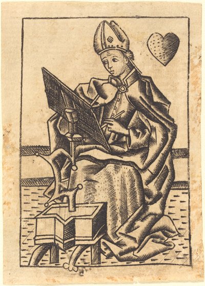Saint Augustine av Master with the Banderoles