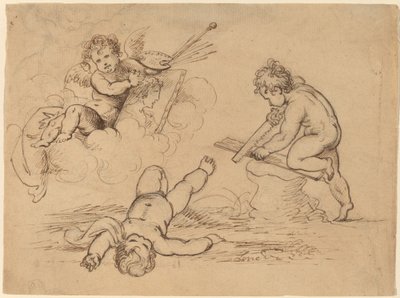 Allegori: Fire Putti av Mather Brown