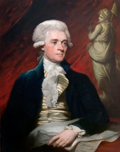 Portrett av Thomas Jefferson av Mather Brown