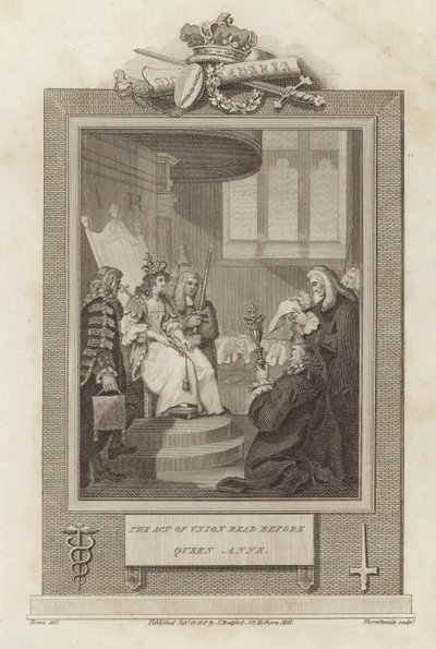 The Act of Union lest før dronning Anne av Mather Brown