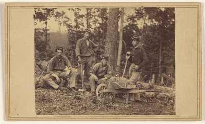 Pioneravdeling i 69. regiment N.Y.V. av Mathew B. Brady