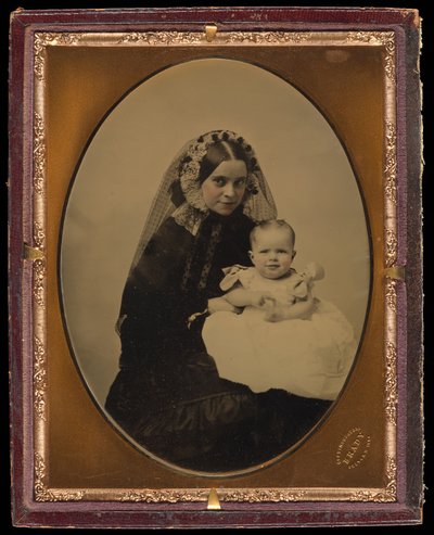 [Portrett av en kvinne og et barn] av Mathew B. Brady