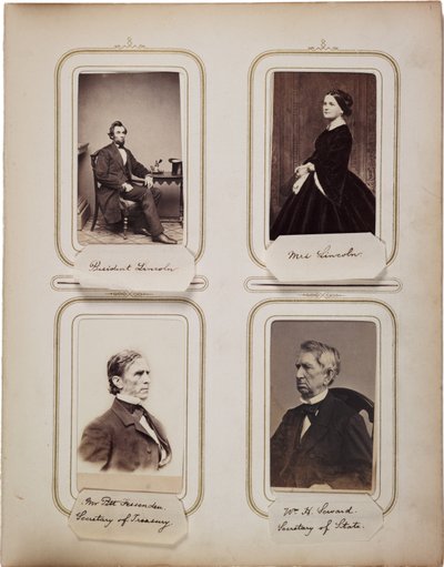 Album med 200 cartes de visite, de fleste av Brady, ca. 1865 (sepia-bilde) av Mathew B. Brady