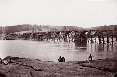 Bro over Tennessee River ved Chattanooga, ca. 1864. av Mathew Brady