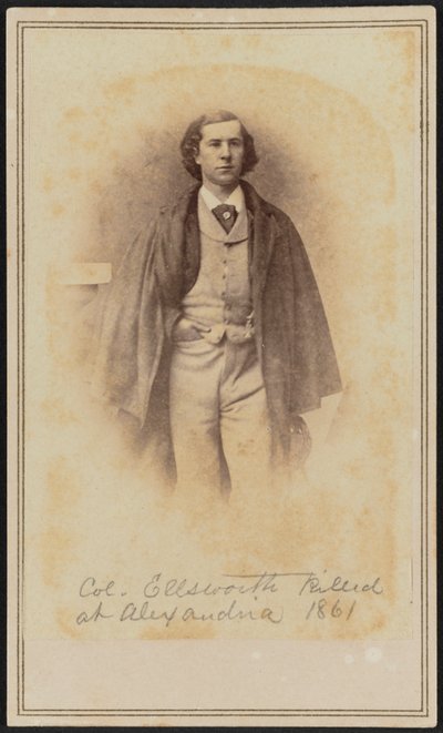 Carte-de-visite-portrett av Col. Elmer Ephraim Ellsworth, 1861. av Mathew Brady