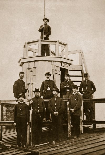 Central Signal Station, Washington, DC, 1861-65 (sepia-bilde) av Mathew B. Brady