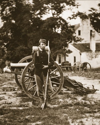 D.W.C. Arnold, en menig i Union Army, nær Harper