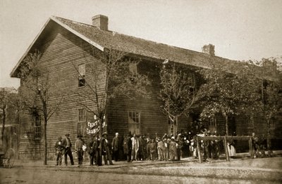 Hovedkvarteret til Christian Commission, Richmond, 1861-65 av Mathew B. Brady