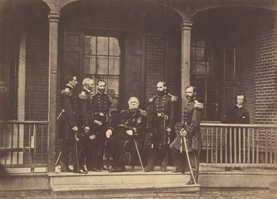 Generalløytnant Scott, general-in-chief U.S. Army, & Staff, 6. september 1861. av Mathew Brady