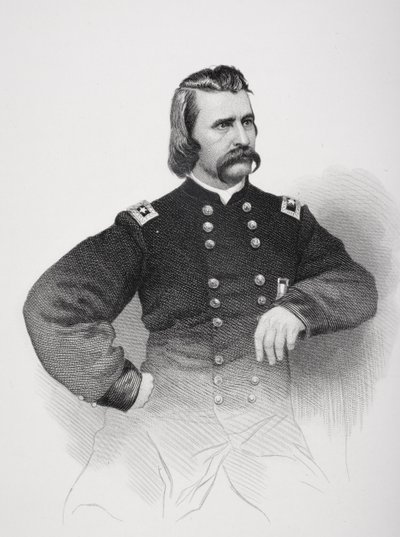 Portrett av John Alexander Logan (1826-86) (litho) av Mathew B. Brady
