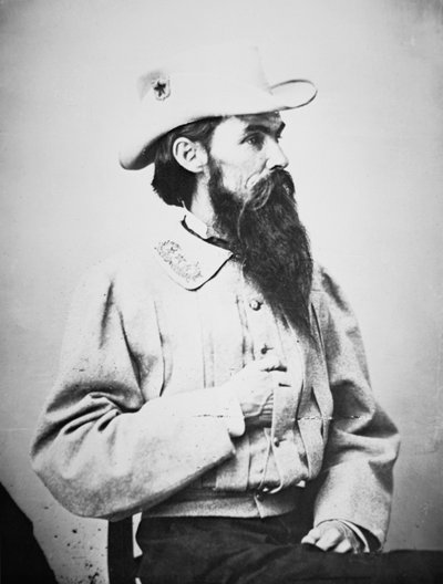 Portrett av generalmajor William Mahone (s/h litho) av Mathew Brady