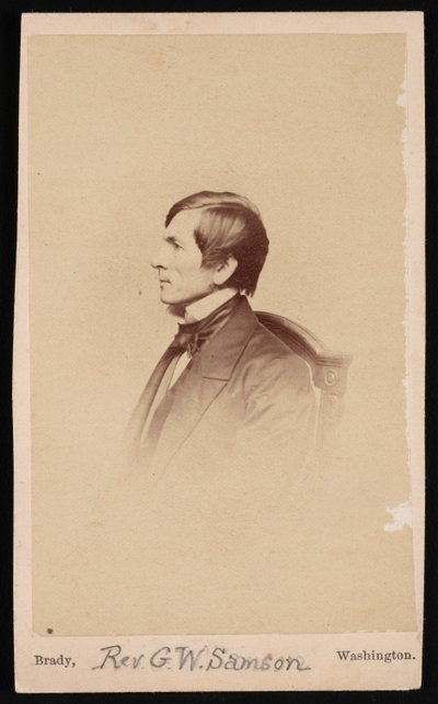 Portrett av pastor George Whitefield Samson 1819-1896, før 1896. av Mathew Brady