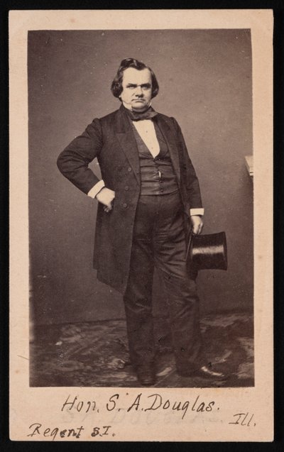 Portrett av Stephen Arnold Douglas 1813-1861, før 1861. av Mathew Brady