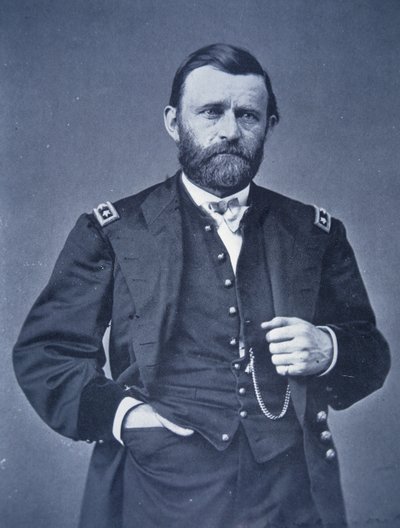 Ulysses Simpson Grant (s/hvitt bilde) av Mathew Brady