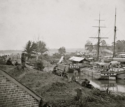 Det hvite hus lander på Pamunkey, 1862 av Mathew B. Brady