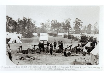 Yankee hovedkvarter, leir Whinfield, 3. mai 1862 av Mathew B. Brady