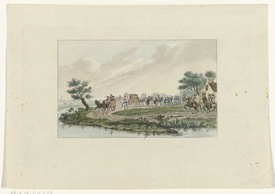 Arrestasjon av prinsessen ved Goejanverwellesluis, 1787 av Mathias de Sallieth