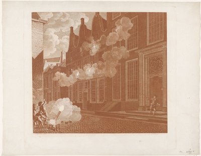 Avskalling av huset til Lucas van Steveninck, 1787 av Mathias de Sallieth
