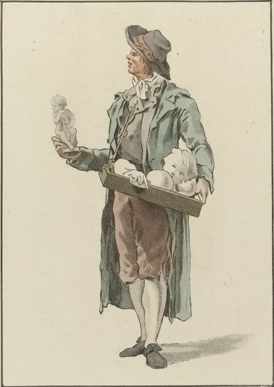 Gateselger med gipsfigurer av Mathias de Sallieth