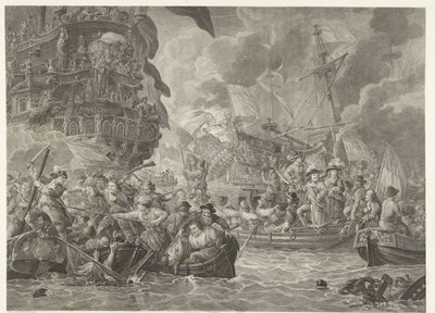 Det nederlandske angrepet på Medway og fangsten av Royal Charles, 1667 av Mathias de Sallieth