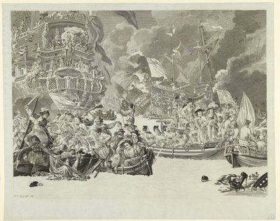 Det nederlandske angrepet på Medway og fangsten av Royal Charles, 1667 av Mathias de Sallieth
