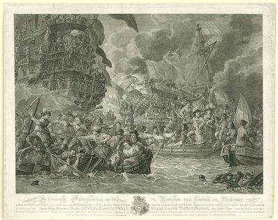 Det nederlandske angrepet på Medway og fangsten av Royal Charles, 1667 av Mathias de Sallieth